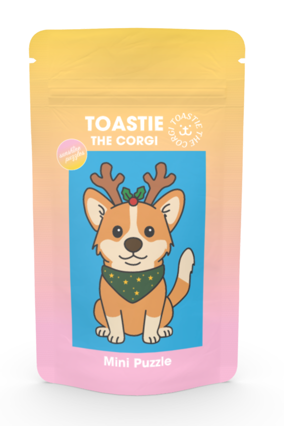 Toastie the Corgi X Sunshine Puzzles, 99 Teile Mini Puzzle