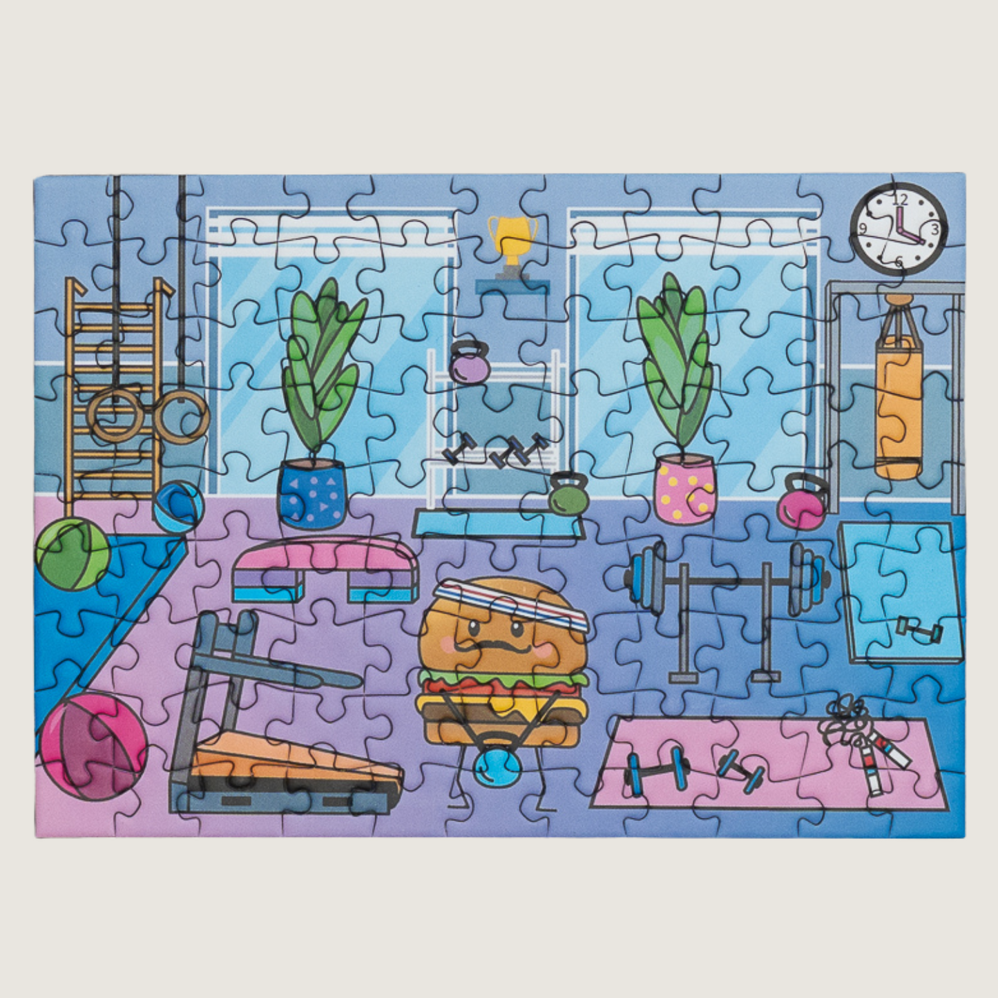 AT THE GYM, 99 Teile Mini Puzzle, VE 5