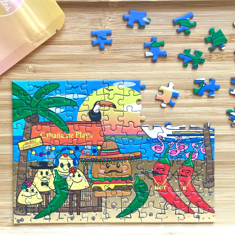 CABANA DE PLAYA, 99 piece mini puzzle