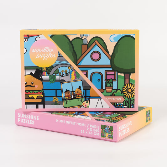 HOME SWEET HOME/ PARIS, 2x 260 Teile Puzzles, VE 3