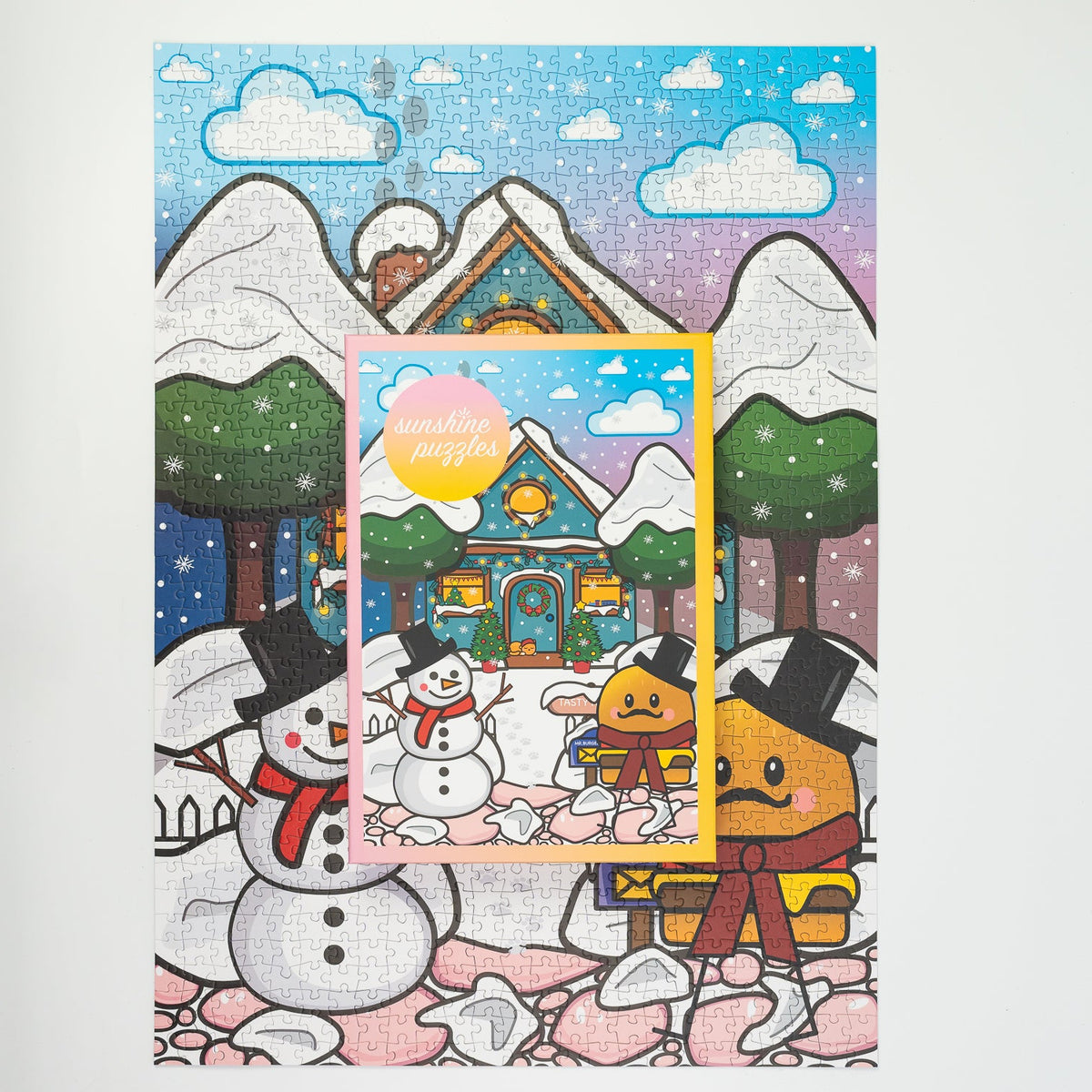 Sunshine Puzzles Snowman 1000 Teile gelegt mit Box