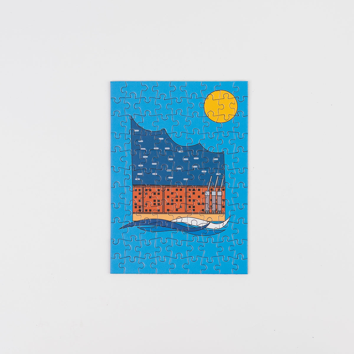 Mini Puzzle Motiv am Hafen von Hamburg von Sunshine Puzzles